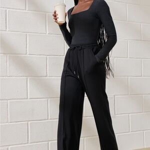 Abercrombie YPB Black long sleeve one piece jumpsuit Size S
